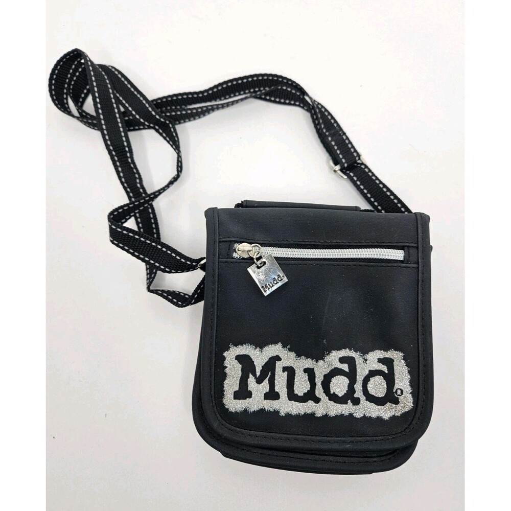 Vintage 90’s/Y2K Mudd Mini Crossbody Purse Bag Black Glitter